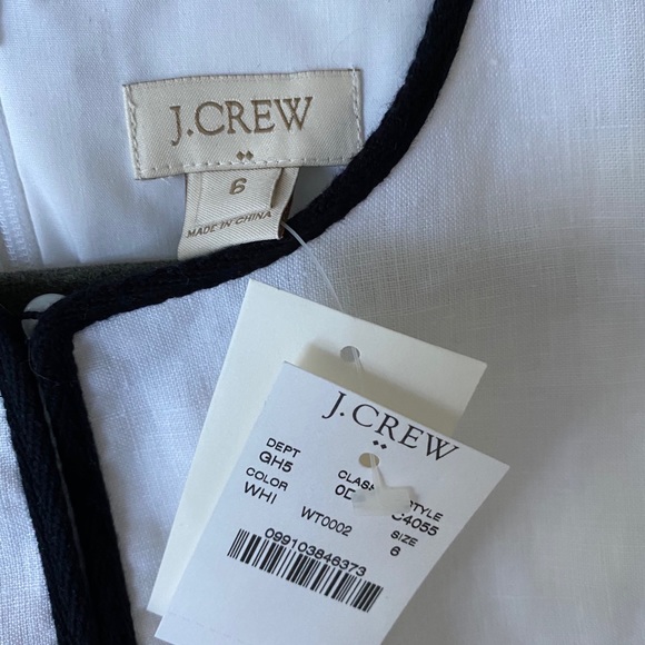J Crew Factory NWT White Linen Sleeveless Dress - Picture 6 of 7